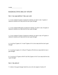 Using a periodic table which isotope do you think is the most abundant in nature what leads you to this conclusion decay reactions fill in the blank in each of the following decay. Radioactive Decay Graphic Organizer Answer Key