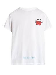Off White Ladder Logo Print T Shirt T Shirt Shirts Cotton Tshirt