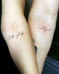 In hindu culture, an infinity tattoo would suggest that idea of reincarnation. To The Infinity And And Beyond Matching Lettering