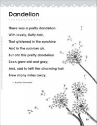 Dandelion Target Word Glistened Perfect Poems For Teaching Vocabulary Poetry For Kids Teaching Vocabulary Dandelion