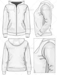 Women S Hooded Sweatshirt With Zipper Hoodie Drawing Reference Hoodie Illustration Hoodie Drawing