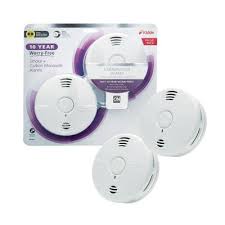 The electrochemical sensor uses electrolytic fluid to react with carbon monoxide, triggering the sensor. Smoke And Carbon Monoxide Detectors Fire Safety The Home Depot