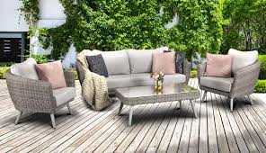 Enjoy summery meals with your family with one of our stylish garden dining sets. Signature Weave Danielle 5 Seat Sofa Grey Wicker Garden Set