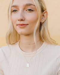 Personalized Rectangle Necklace, Personalized Rectangle Pendant, 14kt Gold  Filled or Sterling Silver