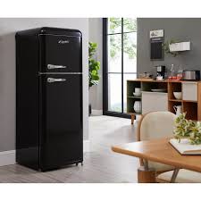 Epic Retro 7 5 Cu Ft Freestanding Mini Fridge With Freezer Retro Refrigerator Apartment Size Refrigerator Adjustable Shelving