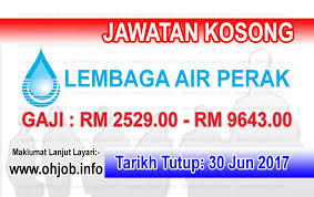 Kerja kosong terkini majlis perbandaran/ majlis daerah seluruh malaysia. Jawatan Kosong Lembaga Air Perak Lap 30 Jun 2017 Kerja Kosong Lembaga Air Perak Lap Jun 2017 Permohonan Adalah Dipelawa Kepada Warganegara Malaysia 30th