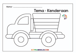 Gambar lembaran kerja kereta motosikal lori kartun. Lembaran Kerja Mewarna Tema Kenderaan Darat Kitpramenulis