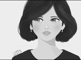 رسم فتاة بشعر قصير Youtube