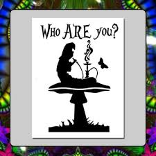 Black Alice In Wonderland Caterpillar Silhouette 7 X 9 Alice In Wonderland Stencil Who Are You Caterpillar Hookah Mushroom Alice In Wonderland Mushroom Alice In Wonderland Silhouette Alice In Wonderland Drawings