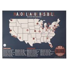 Mlb Ballpark Travelers Map Ball Fields Sports