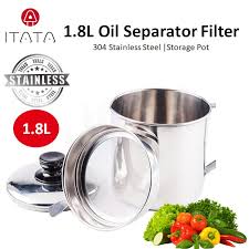 Semula sisa minyak masak dalam kalangan responden kajian. 1 8l Stainless Steel Filter Separator Oil Pot Metal Storage Kitchen Tools Bekas Penapis Sisa Minyak Masak Strainer Shopee Malaysia