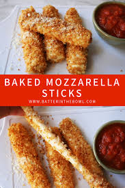 Baked Mozzarella Sticks Recipe Baked Mozzarella Sticks Mozzarella Sticks Mozzarella Cheese Sticks