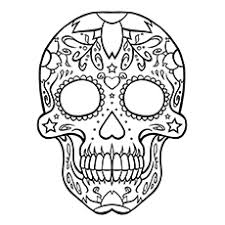Colour 6 smiling sugar skulls for day of the dead! Top 15 Skull Coloring Pages For Your Little One