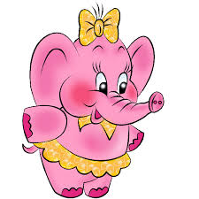 Pink Elephant Dressed In Yellow Cartoon Elephant Cartoon Clip Art Elephant Images