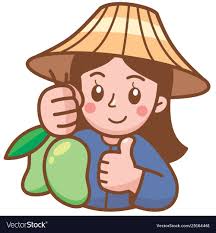 mango seller royalty free vector image vectorstock การออกแบบต วละคร การ ต น ภาพประกอบ