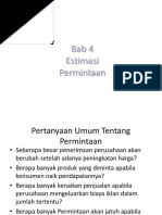 Masalah dalam analisis regresi 5. Bab 4 Estimasi Permintaan