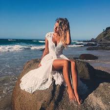 Turquoiselane Shop Mermaid Tashoakley Looking Dreamy In The Spell Beach Photoshoot Bustier Bikini Fashion