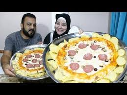 تحدى اكبر بيتزا ايطالى واجمل واحلى بيتزا youtube food desserts pizza