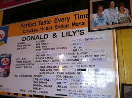 Chicken rendang is the best! The Menu Picture Of Donald And Lily S Melaka Tripadvisor