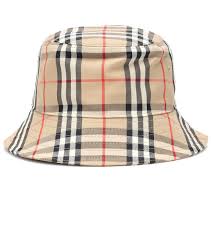 Vintage Check Cotton Bucket Hat