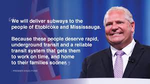 Ontario premier doug ford in toronto on jan. Doug Ford Auf Twitter Today S Announcement Marks Another Critical Step Forward In Delivering A Modern Underground And Rapid Transit System To Connect People Across Toronto And Mississauga Learn More Https T Co Mtc3rdtylm Https T Co Cp0ffzspig