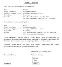 Teladan Lengkap Surat Kuasa Pengambilan Barang