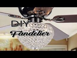 Crystal chandelier ceiling fan light kit with remote drum chrome fixture 52 brand new. Diy Crystal Ceiling Fan Upgrade Ceiling Fan Makeover Ideas Diy Fandelier Youtube