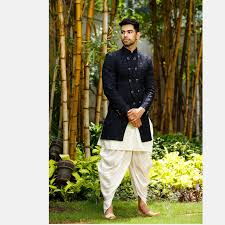 Situs streaming film indo, film jepang. Niyoosh Black Self Textured Indo Western Sherwani With Kurta Peshawari