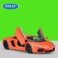 You can translate this figure as follows: 1 24 Welly Lamborghini Aventador Lp700 4 Skyblue Orange White Black Pink Yellow Diecast Model Car Diecasts Toy Vehicles Aliexpress