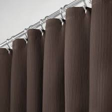 Extra Long Waffle Weave Cotton Shower Curtain In Chocolate 72 X 96 By Mdesign In 2020 Fabric Shower Curtains Long Shower Curtains Extra Long Shower Curtain