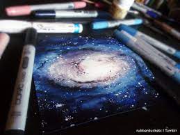 Don't be afraid to go over the previous color. Got A Little Bit Of Time To Draw Played Around With Different Markers To Make A Galaxy Thingy Nbsp Tumbl Marker Art Art Markers Drawing Prismacolor Art