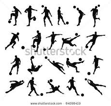 Detailed Soccer Football Player Silhouette Outlines Football Drawing Football Players Football Silhouette