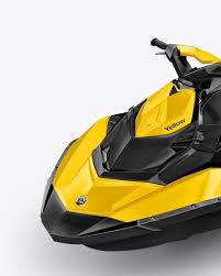 Jet Ski Mockup Left Half Side View High Angle Shot In Vehicle Mockups On Yellow Images Object Mockups Mockup Free Psd Mockup Psd Free Psd Mockups Templates