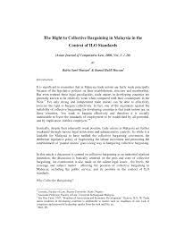 2,605 likes · 8 talking about this. Pdf The Right To Collective Bargaining In Malaysia In The Context Of Ilo Standards