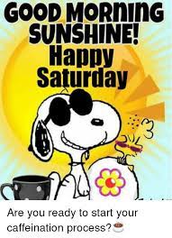 Good Morning Sunshine Happy Saturday Are You Ready To Start Your Caffeination Process Meme On Me Me