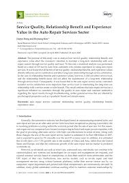 Anchor international enterprise co., ltd. Pdf Service Quality Relationship Benefit And Experience Value In The Auto Repair Services Sector