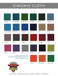 Cloth Colors Peters Billiards