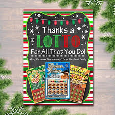 Christmas Lottery Gift Card Holder Printable Thanks A Lotto Etsy In 2021 Babysitter Gifts Teacher Christmas Gifts Daycare Gifts