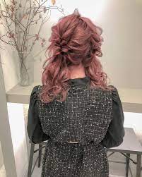 ツインテール ヘアアレンジ ピンク ピンクベージュ maison de sisi hii de 613748 hair 2021 ツインテールヘアアレンジ ヘアスタイリング ヘアアレンジ