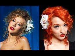 Red lipstick and a bombshell bob. Christina Aguilera Hair Tutorial Burlesque Youtube