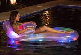 Deluxe Illuminated Light Up Pool Lounger Inflatable Pool Toys Brandsonsale Com