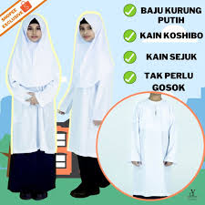 Shop women's baju kurung online @ zalora malaysia & brunei. Cy 2006 Baju Kurung Muslimah Sekolah Koshibo Baju Sahaja Putih White