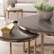 Winsome wood genoa round coffee table with glass top, espresso finish: Lachlan 32 Wide Espresso 3 Piece Round Nesting Tables Set 69e87 Lamps Plus Nesting Coffee Tables Round Nesting Coffee Tables Nesting Tables Living Room