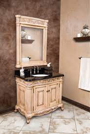 Complement this beautiful vanity cabinet and its timeless stone top and elegant porcelain sink with the accentuating mir011 vanity mirror, also. Lyn Design Antique White Ornate Bath Vanity Set Van011t