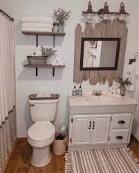 Farmhouse Bathroom In 2020 Bathroom Decor Small Bathroom Decor Farmhouse Bathroom Decor