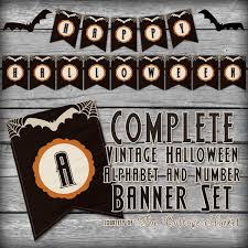 Here's what happened to those six lost letters. Free Printable Halloween Banner Set The Cottage Market