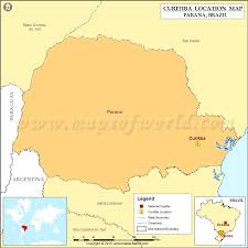 Quarto simples, porém confortável, silencioso, com canais de. Where Is Curitiba Location Of Curitiba In Brazil Map