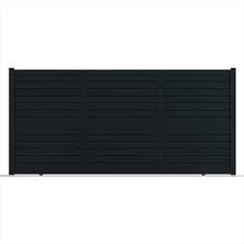 1,6 m bondi2 gris double battants. Portail Coulissant Aluminium Noir Sable Zef Naterial L 400 X H 188 Cm Leroy Merlin