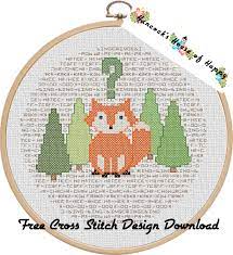 Pdf pattern,fox cross stitch pattern baby foxes nursery decor baby cross stitch pdf woodland little fox embroidery design modern cross stitch easy cross stitch pdf no436 this item contains 6 cute little foxes cross stitch patterns. Hancock S House Of Happy What The Fox Woodland Fox Free Cross Stitch Design To Download