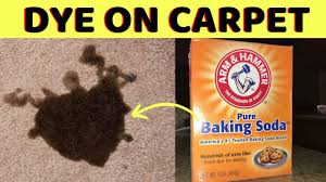Blot the stain itself without rubbing it in order to prevent spreading. How To Remove Old Dried Permanent Hair Dye Stains From Carpet With Baking Soda Youtube